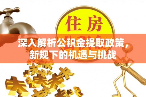 道外深入解析公积金提取政策，新规下的机遇与挑战